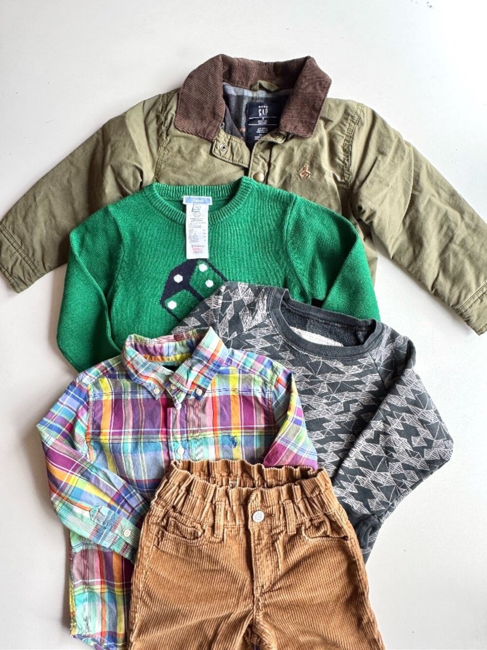 5 Piece Size 4 Boys' Lot - GAP, JACADI, MINI MIOCHE, POLO RALPH LAUREN